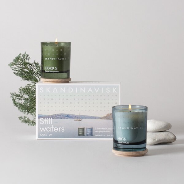 Darčekový set sviečok Still Waters – FJORD and ØY – 2 x 65 g