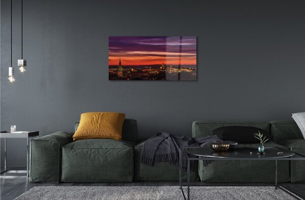 Sklenený obraz Krakov nočné panorama 100x50 cm 2 Prívesky