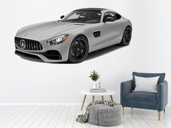 Nalepte.cz Mercedes Benz AMG GT textilní prelepiteľná nálepka na stenu 48 x 23 cm