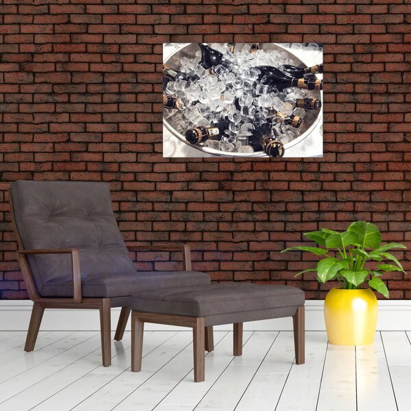 Obraz - šampanské v ľade (70x50 cm)