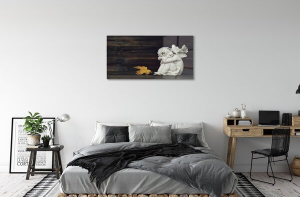Sklenený obraz Spacie angel listy board 100x50 cm 2 Prívesky