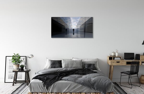 Sklenený obraz zrkadlá neba 100x50 cm 2 Prívesky