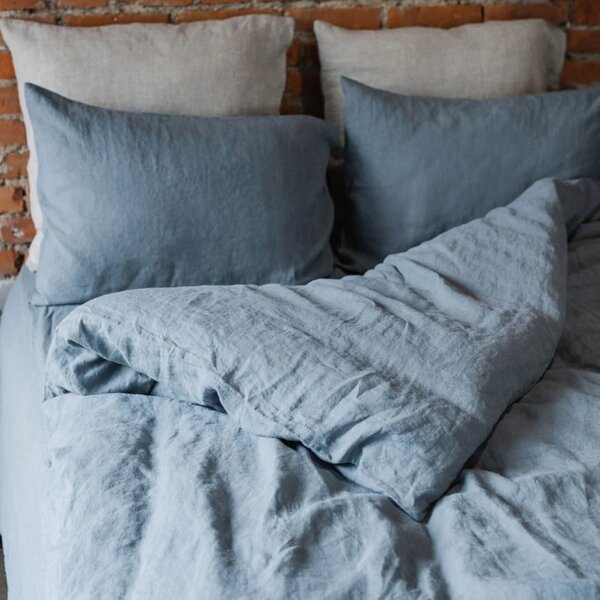 Ľanová obliečka na vankúš 40x40 cm Blue Fog – Linen Tales