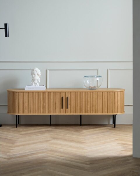 TV stolík v dekore duba v prírodnej farbe 56x180 cm Nola – Unique Furniture