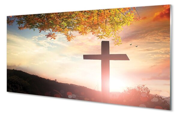 Sklenený obraz cross tree 100x50 cm 2 Prívesky