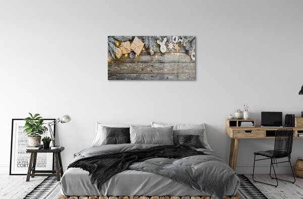 Sklenený obraz Vetvičky darčeky kužele 100x50 cm 2 Prívesky