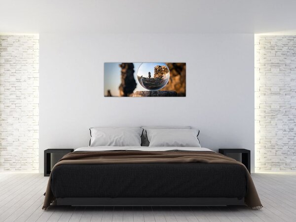 Obraz lupy a krajiny (120x50 cm)
