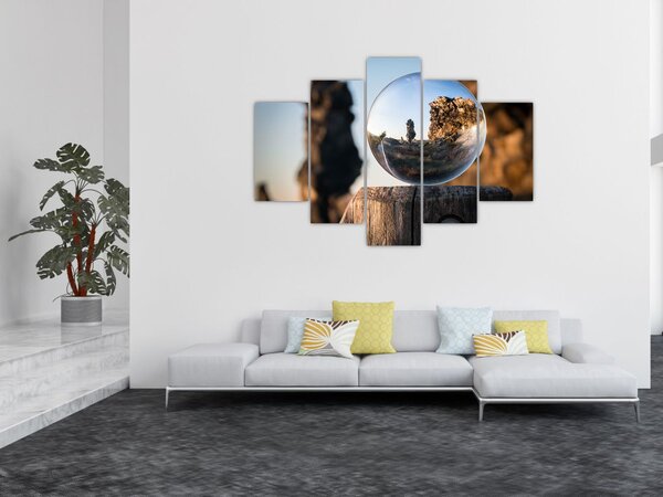 Obraz lupy a krajiny (150x105 cm)