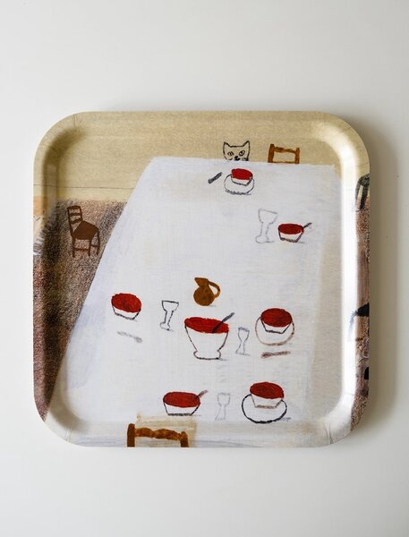 Servírovací podnos Kitten with Soup 32 × 32 cm