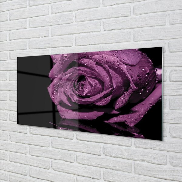 Obraz na skle purpurová ruža 100x50 cm 2 Prívesky