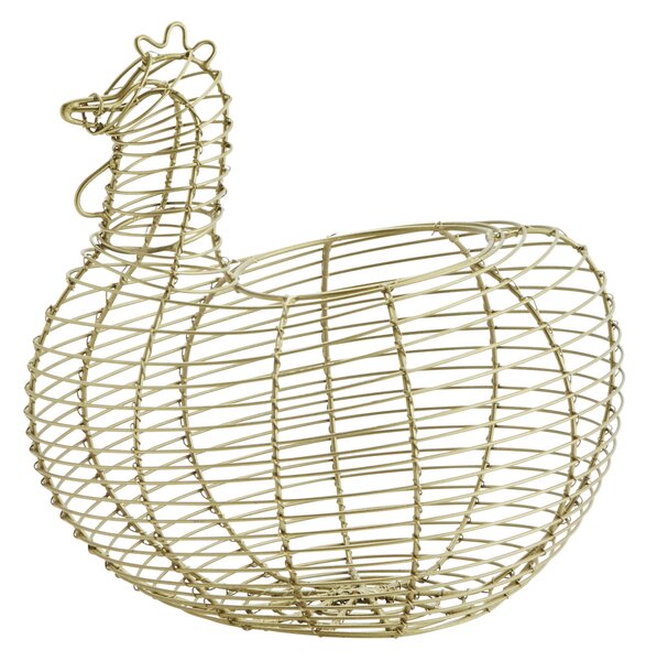 Drôtený košík Hen Antique Brass
