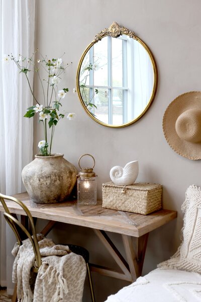 Nástenné zrkadlo Round Décor Edge Ø 60 cm