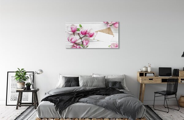 Sklenený obraz Magnolia dosky 100x50 cm 2 Prívesky