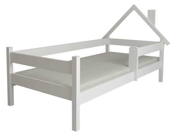 MAXMAX Detská domčeková posteľ z masívu borovice SÁRA - 200x90 cm - biela