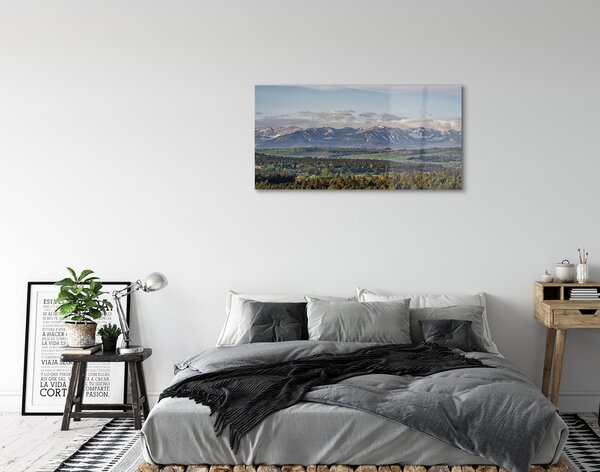 Sklenený obraz hory 100x50 cm 2 Prívesky
