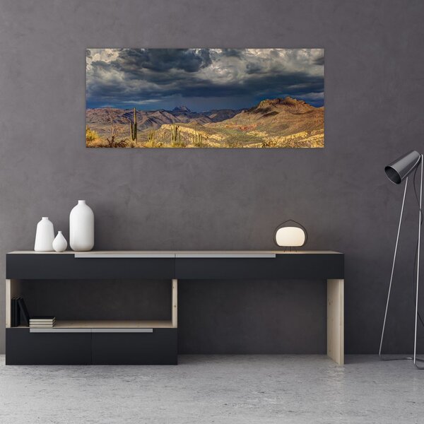Obraz - kaktusy v prírode (120x50 cm)