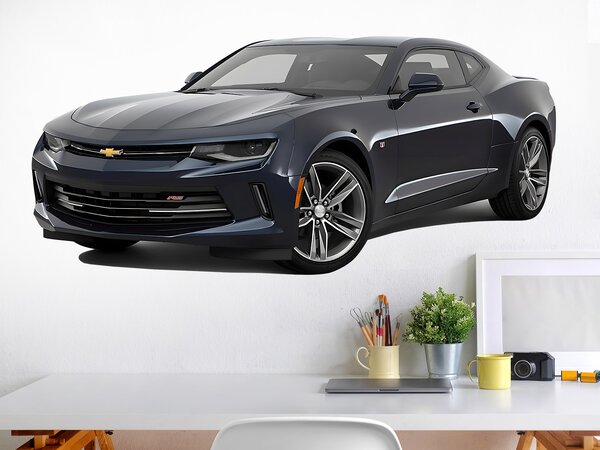 Nalepte.cz Chevrolet Camaro textilní prelepiteľná nálepka na stenu 48 x 22 cm