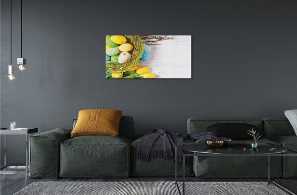 Sklenený obraz Vaječné založené na tulipány 100x50 cm 2 Prívesky