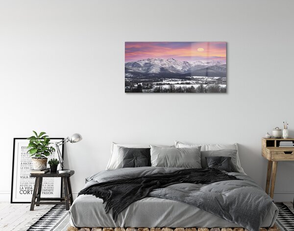 Sklenený obraz horské zimné 100x50 cm 2 Prívesky