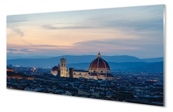 Sklenený obraz Taliansko katedrála panoráma v noci 100x50 cm 2 Prívesky