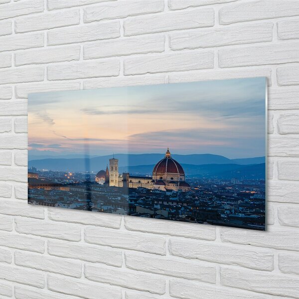 Sklenený obraz Taliansko katedrála panoráma v noci 100x50 cm 2 Prívesky