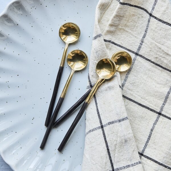 Lyžička Antique Brass – set 4 ks