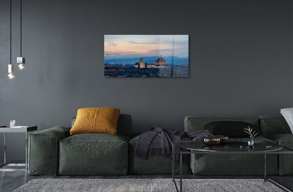 Sklenený obraz Taliansko katedrála panoráma v noci 100x50 cm 2 Prívesky