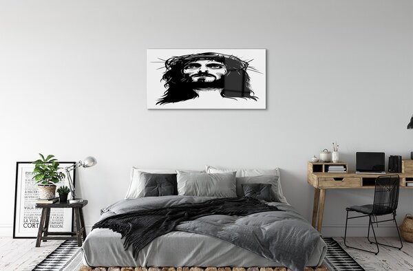 Sklenený obraz ilustrácie Ježiša 100x50 cm 2 Prívesky