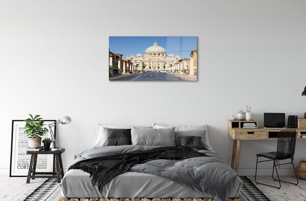 Sklenený obraz Katedrála Rím ulice budovy 100x50 cm 2 Prívesky