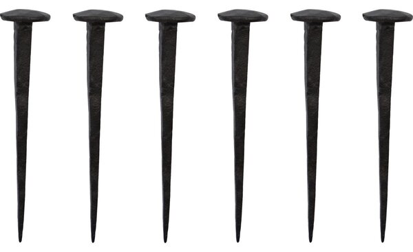 Designový háčik Wall Nail Black – sada 6 ks