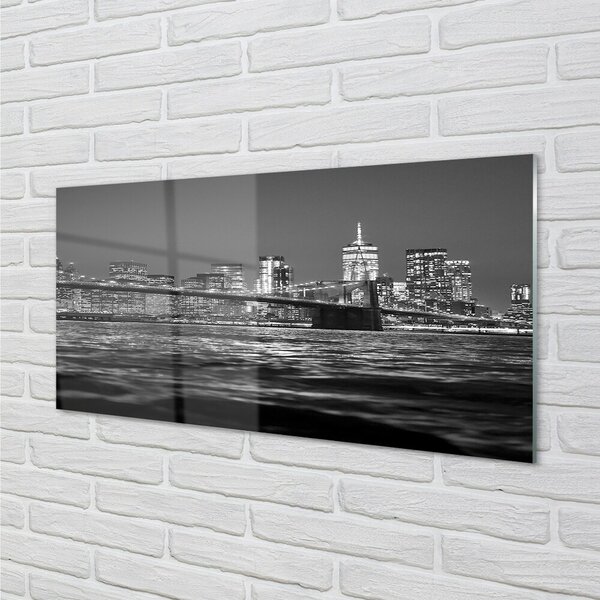 Sklenený obraz Bridge river panorama 100x50 cm 2 Prívesky