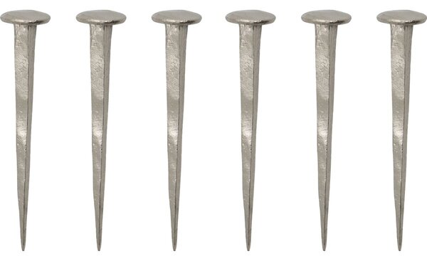 Designový háčik Wall Nail Silver – sada 6 ks