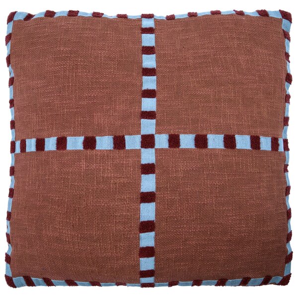 Bavlnený poťah na vankúš Cross Brown 50 × 50 cm