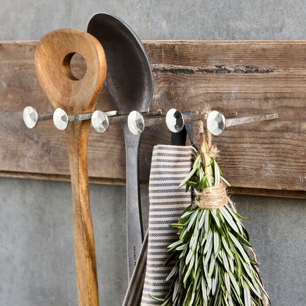 Designový háčik Wall Nail Silver – sada 6 ks