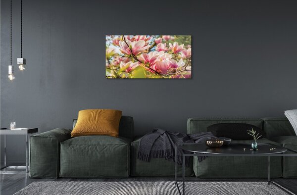 Sklenený obraz ružová magnólia 100x50 cm 2 Prívesky