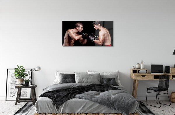 Obraz na skle Ľudia bojujú rukavice 100x50 cm 2 Prívesky