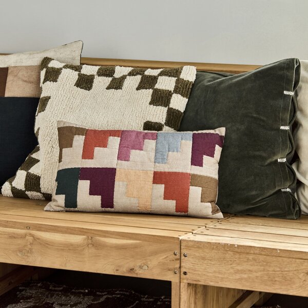 Prešívaný poťah na vankúš Block Multi 30 × 50 cm