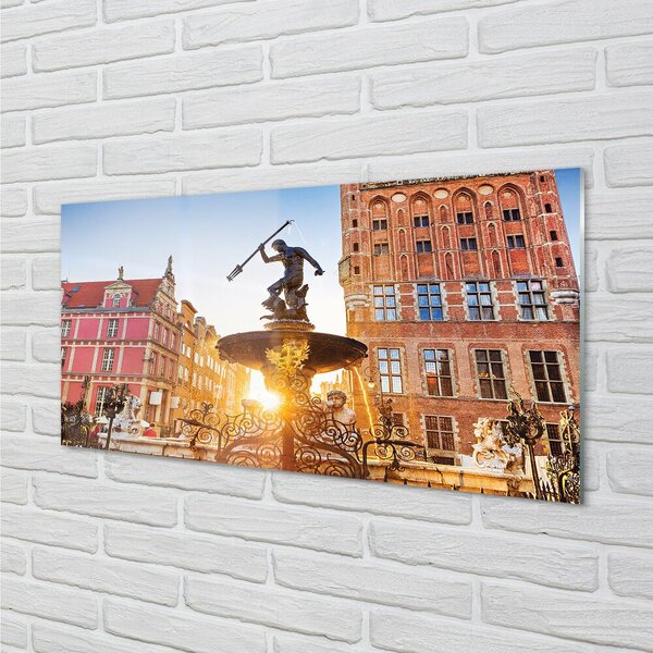 Sklenený obraz Gdańsk Memorial Fountain 100x50 cm 2 Prívesky