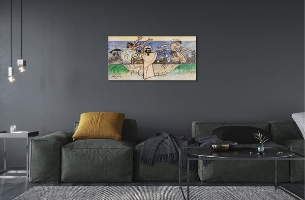 Obraz na skle Ježišovo skica sea 100x50 cm 2 Prívesky
