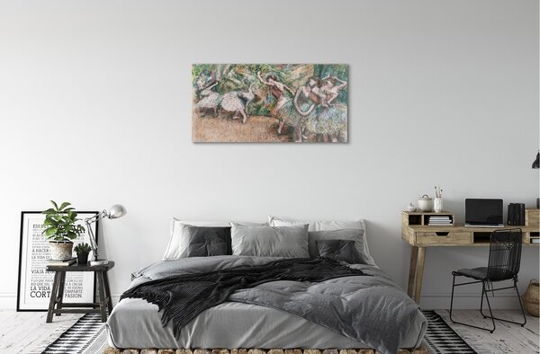 Obraz na skle Skica ženy tancujú lesa 100x50 cm 2 Prívesky