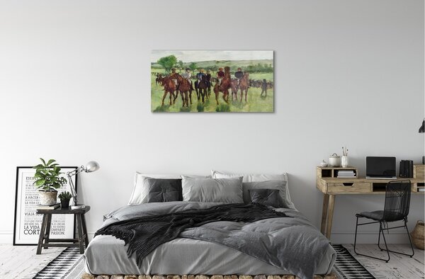 Obraz na skle Art jazda na koni 100x50 cm 2 Prívesky