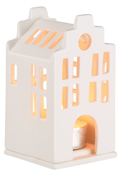 Porcelánový svietnik domček Townhouse 10,5 cm