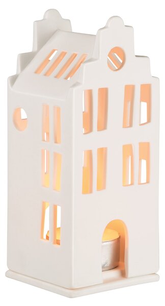 Porcelánový svietnik domček Townhouse 13,5 cm