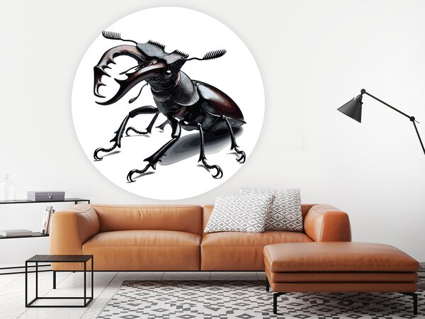 Nalepte.cz Chrobák 02 textilní prelepiteľná nálepka na stenu arch 20 x 20 cm