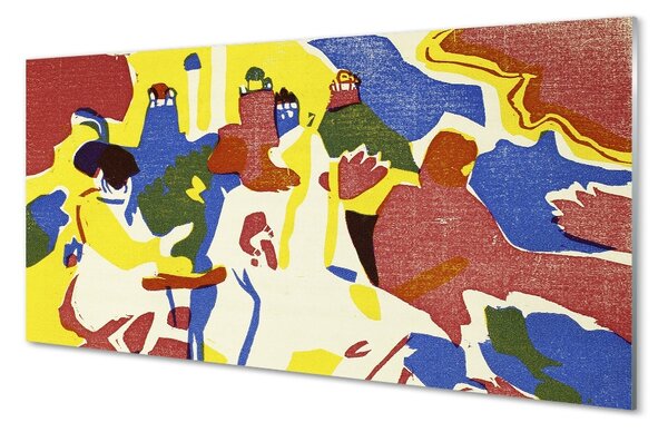 Obraz na skle Abstraction landscape 100x50 cm 2 Prívesky