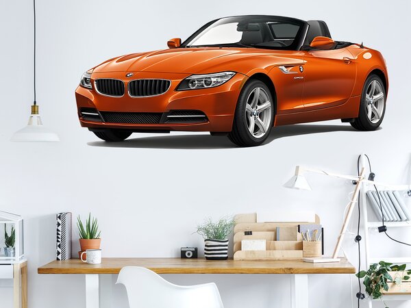 Nalepte.cz BMW Z4 textilní prelepiteľná nálepka na stenu 47 x 21 cm