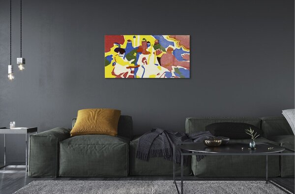 Obraz na skle Abstraction landscape 100x50 cm 2 Prívesky