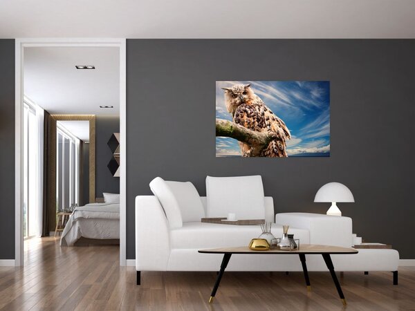 Obraz sovy (90x60 cm)