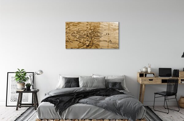 Sklenený obraz staré mapy 100x50 cm 2 Prívesky