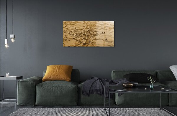 Sklenený obraz staré mapy 100x50 cm 2 Prívesky